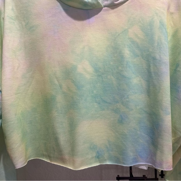 Tie Dye Crop Hoodie | Loose Fit Pullover Sweatshirt | Cozy Loungewear M NWT - Picture 6 of 6